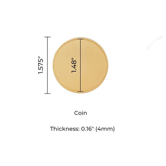 Custom Brass Coin – 1.6" Diameter, 4mm Thick
