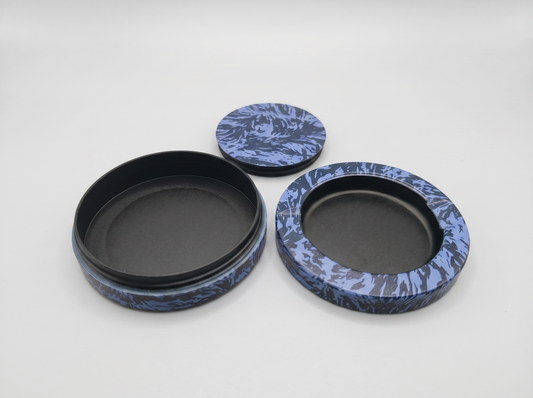 Blue Tiger TYN Tin | Dual Compartment EDC Pocket Tin | Premium Metal Storage