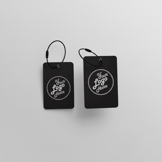 Acrylic Golf Bag Tags - Black & White