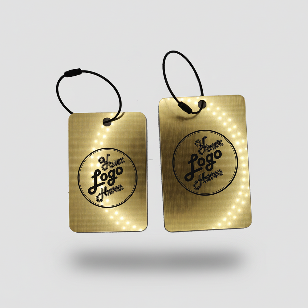 Acrylic Golf Bag Tags - Black & Gold