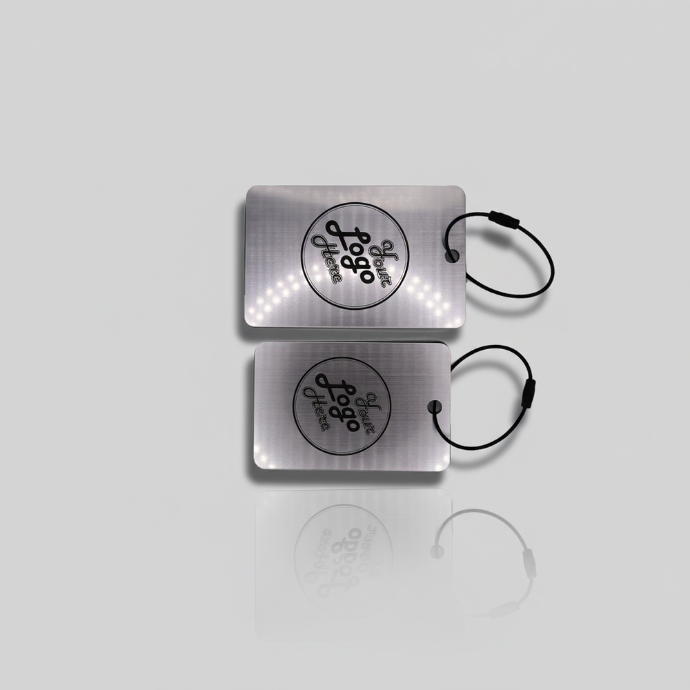 Acrylic Golf Bag Tags - Black & Silver