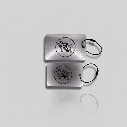 Acrylic Golf Bag Tags - Black & Silver
