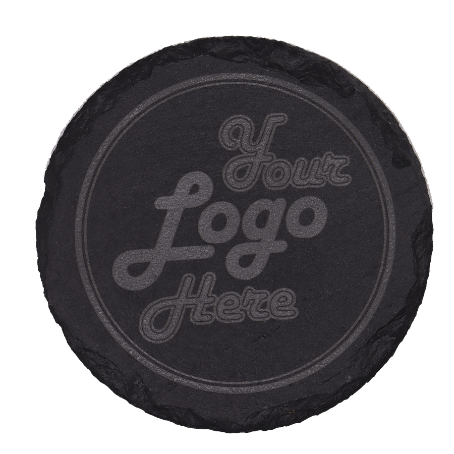 Custom Laser-Engraved Slate Coaster