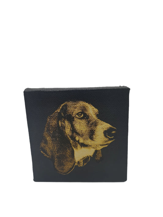 Custom Laser Engraved Pet Portrait Canvas