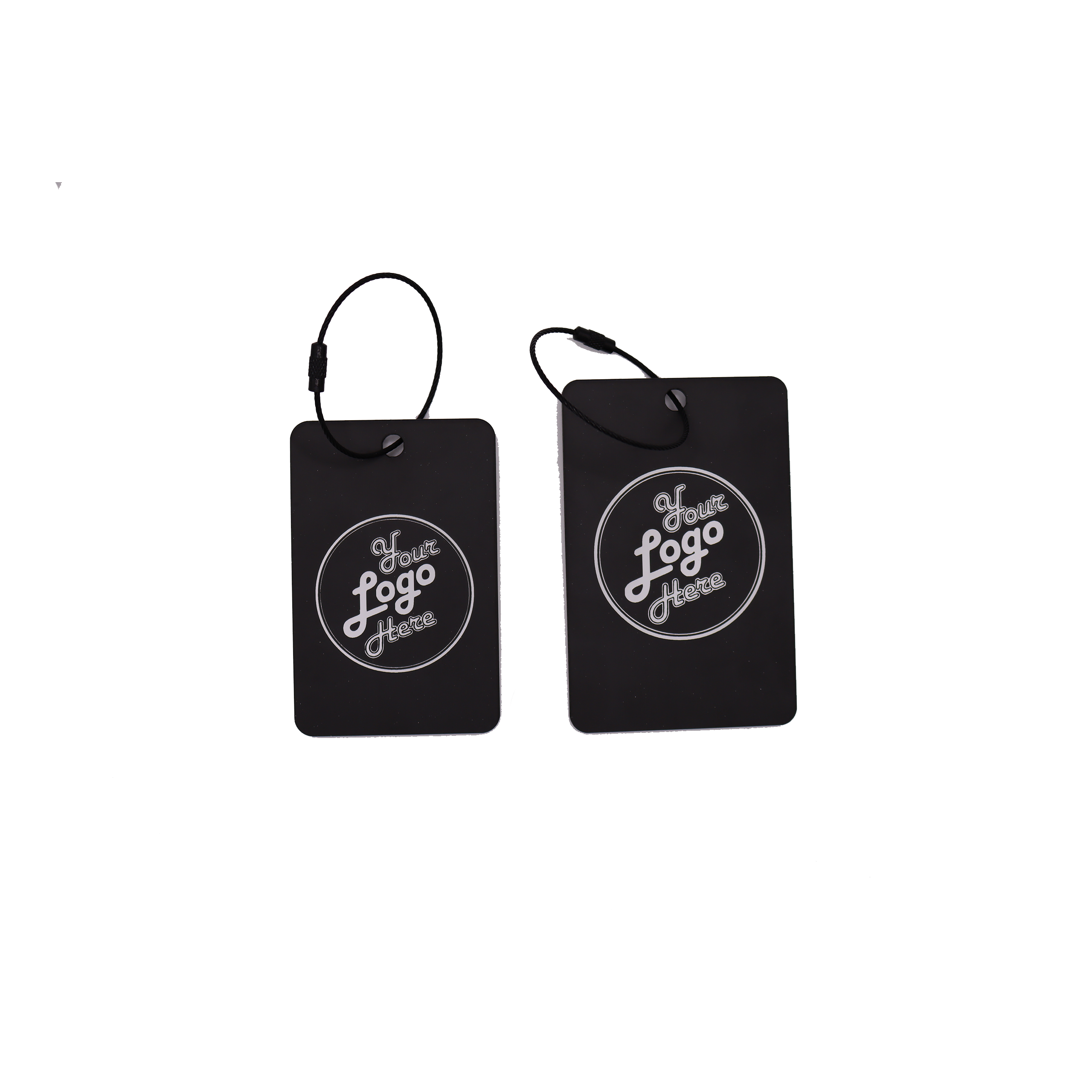Custom Engraved Black & White Acrylic Golf Bag Tags