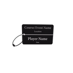 Acrylic Golf Bag Tags - Black & Silver