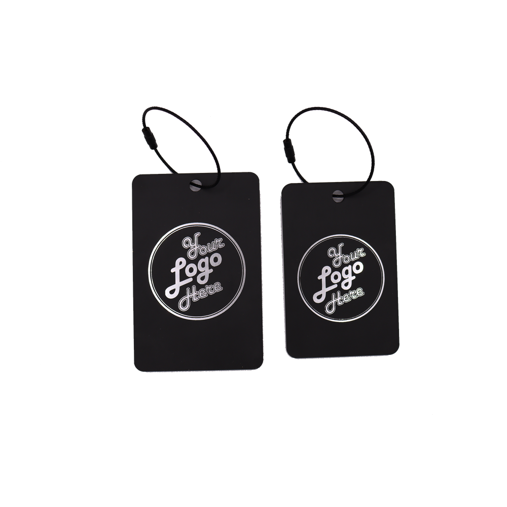Acrylic Golf Bag Tags - Black & Silver