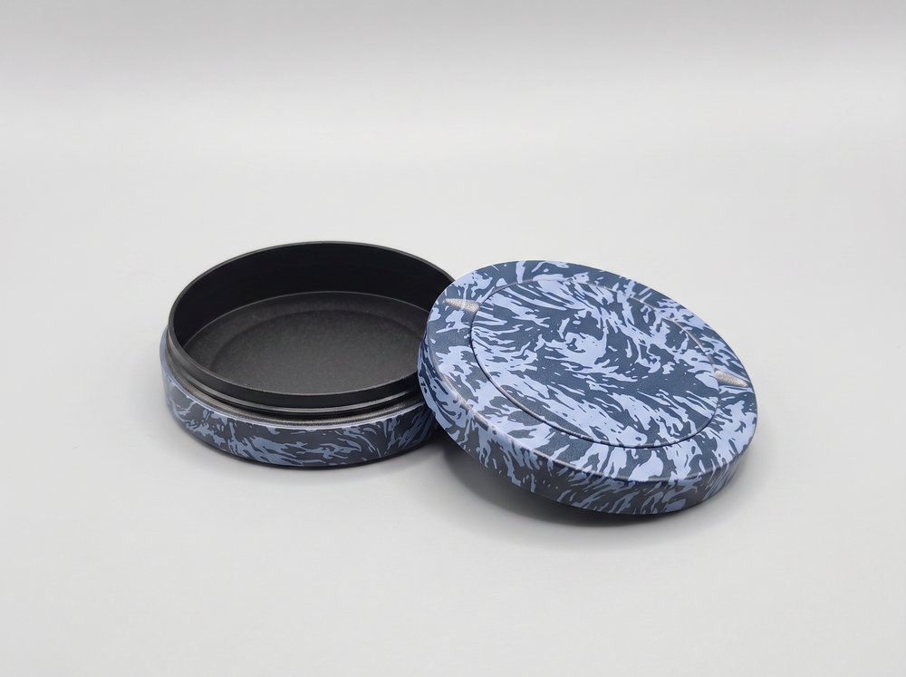 Blue Tiger TYN Tin | Dual Compartment EDC Pocket Tin | Premium Metal Storage