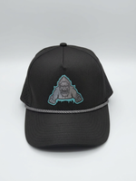 The Yeti Hat | Black Snapback | Perforated Performance Hat with Yeti Patch