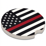 Thin Line American Flag Car Coaster