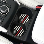 Thin Line American Flag Car Coaster