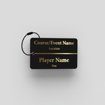 Acrylic Golf Bag Tags - Black & Gold