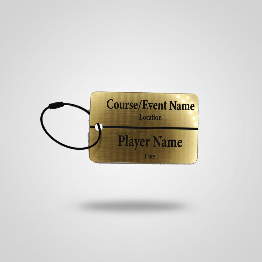 Acrylic Golf Bag Tags - Black & Gold