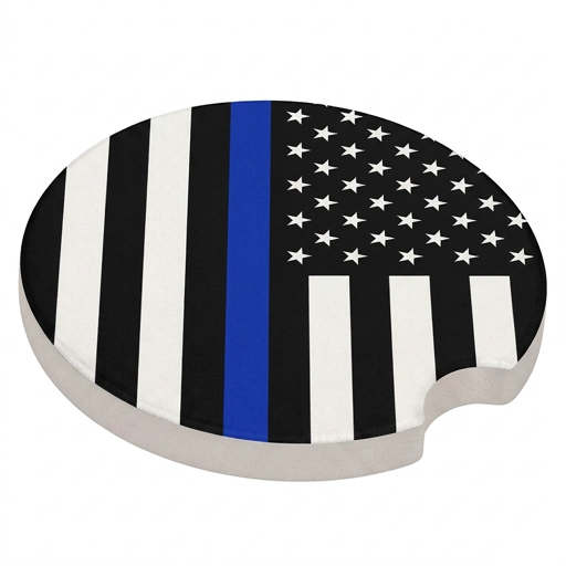 Thin Line American Flag Car Coaster