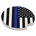 Thin Line American Flag Car Coaster