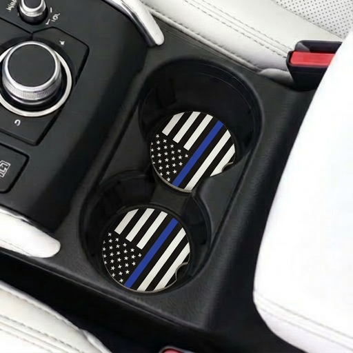 Thin Line American Flag Car Coaster