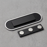 Engraved Name Tag – 3.5" x 1" Silver/Black