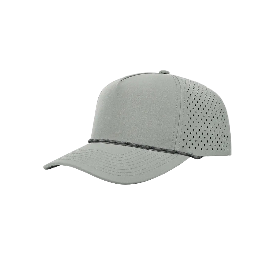 Grey & Black Rope 5-Panel Performance Golf Hat