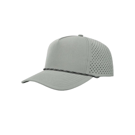 Grey & Black Rope 5-Panel Performance Golf Hat