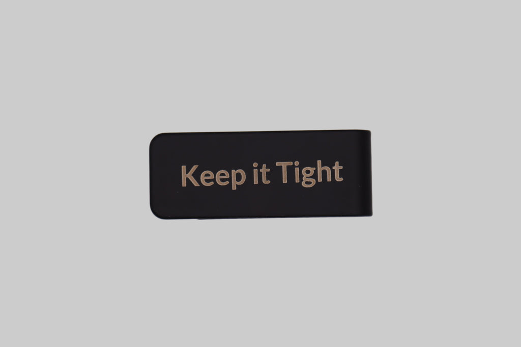 Matte Black Stainless Steel Money Clip – Blank, Pre-Engraved, or Custom