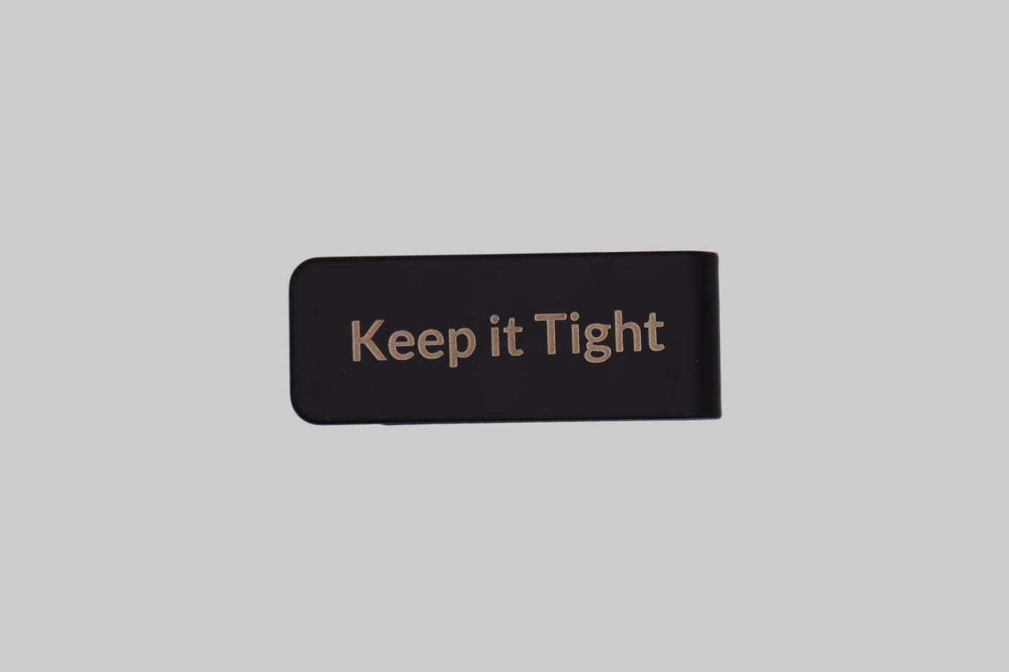 Matte Black Stainless Steel Money Clip – Blank, Pre-Engraved, or Custom