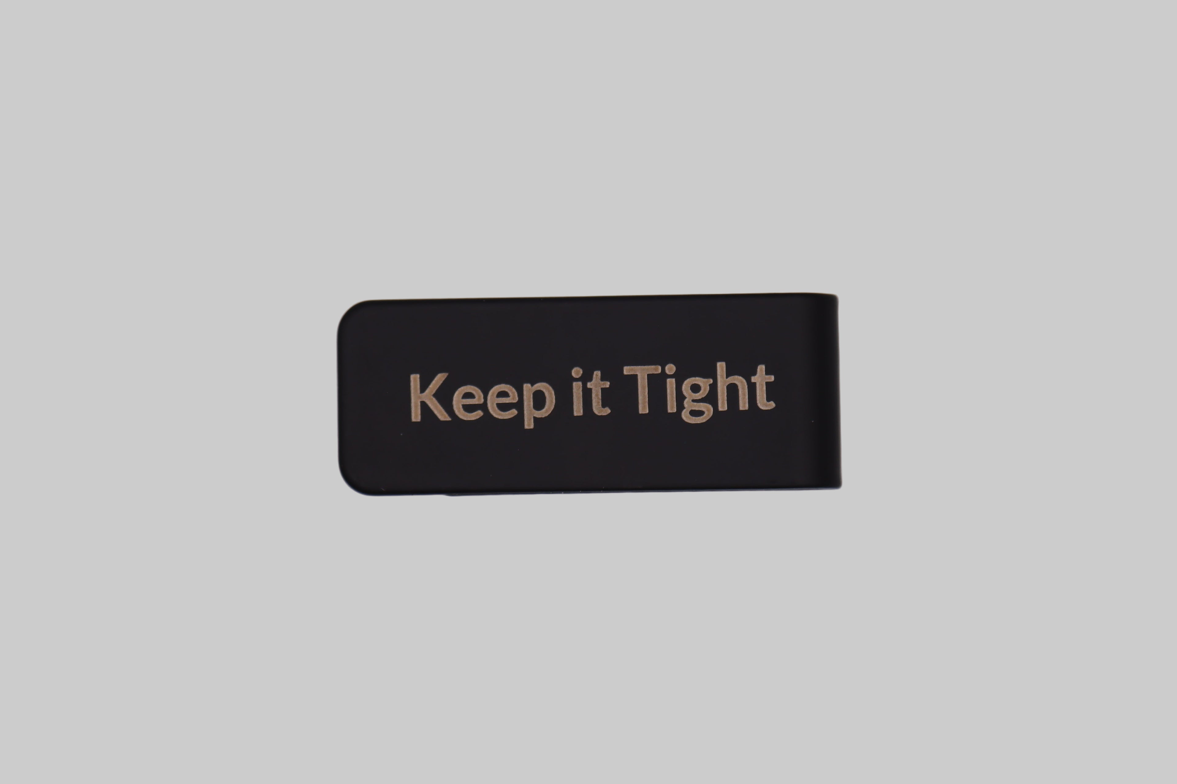 Matte Black Stainless Steel Money Clip – Blank, Pre-Engraved, or Custom