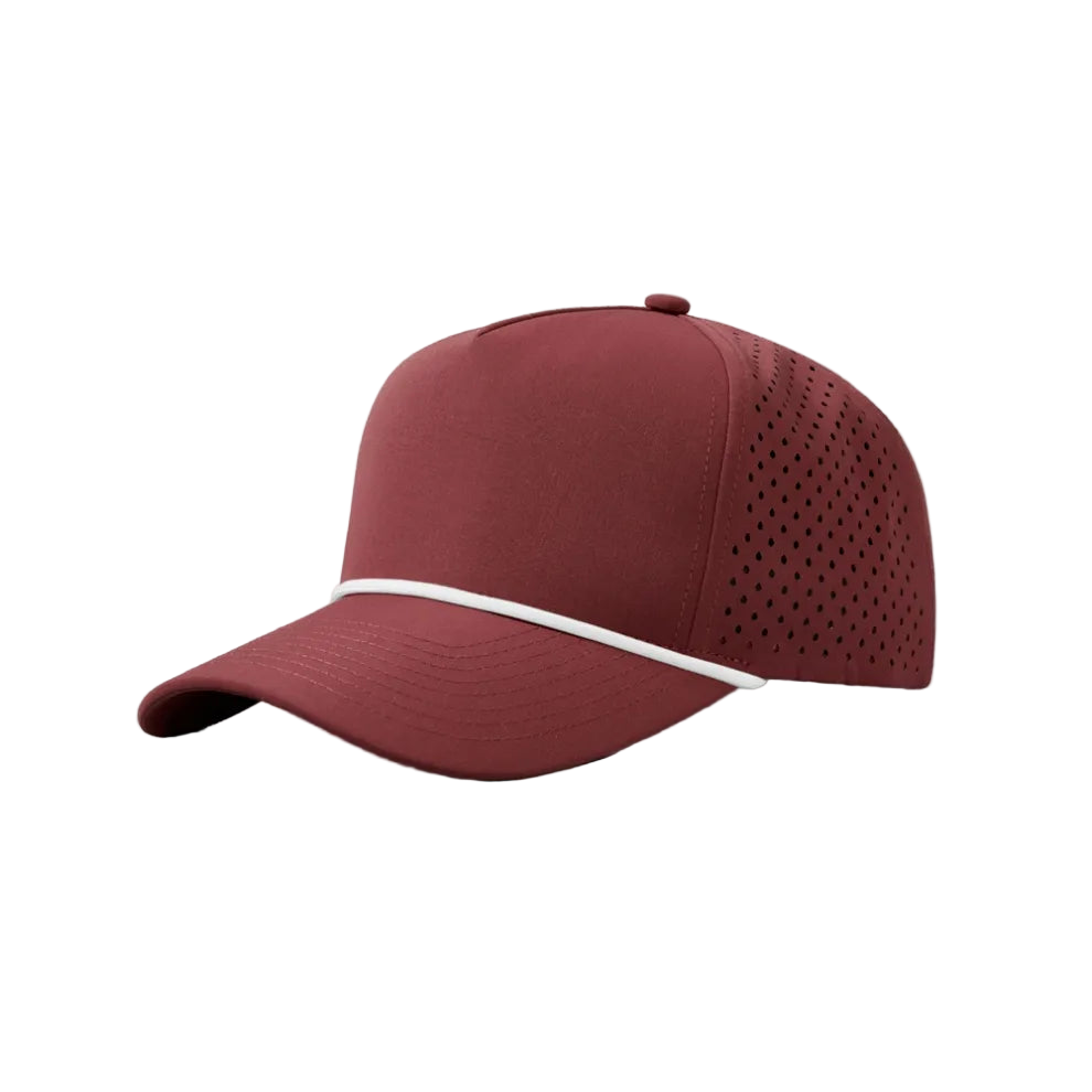 Red & White Rope 5-Panel Performance Golf Hat