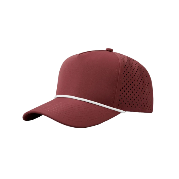 Red & White Rope 5-Panel Performance Golf Hat