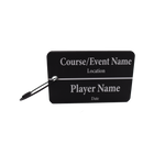 Acrylic Golf Bag Tags - Black & White