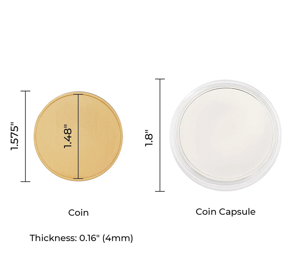Custom Brass Coin – 1.6" Diameter, 4mm Thick