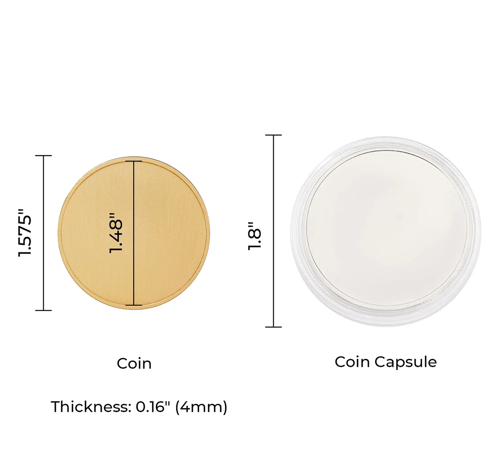 Custom Brass Coin – 1.6" Diameter, 4mm Thick