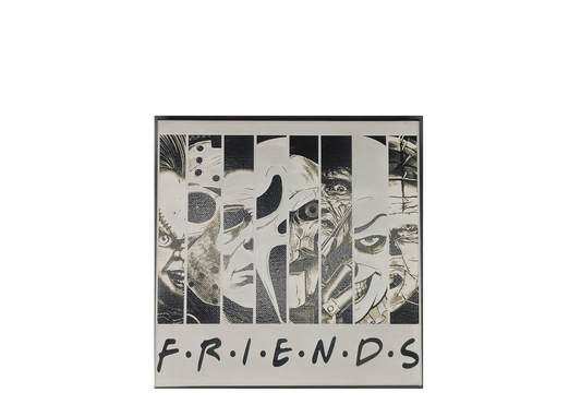 Halloween Laser-Etched Canvas – “Friends” Horror Icons Edition (8x8)