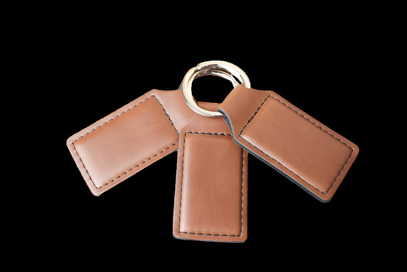Custom Laser Engraved Leather Keychain