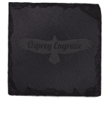 Custom Laser-Engraved Slate Coaster